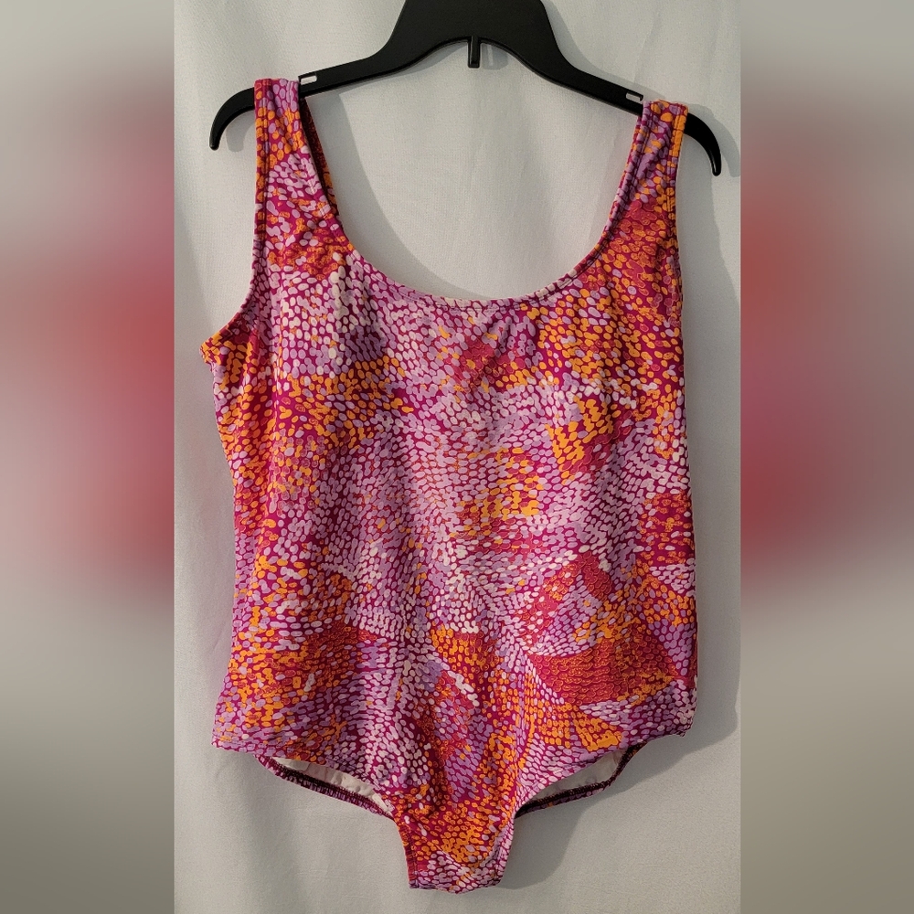 Catalina Pink and Orange One Piece Swimsuit Size 3X (22W-24W)